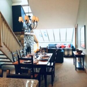 Spacious village condo with private hot tub and views (HL014)